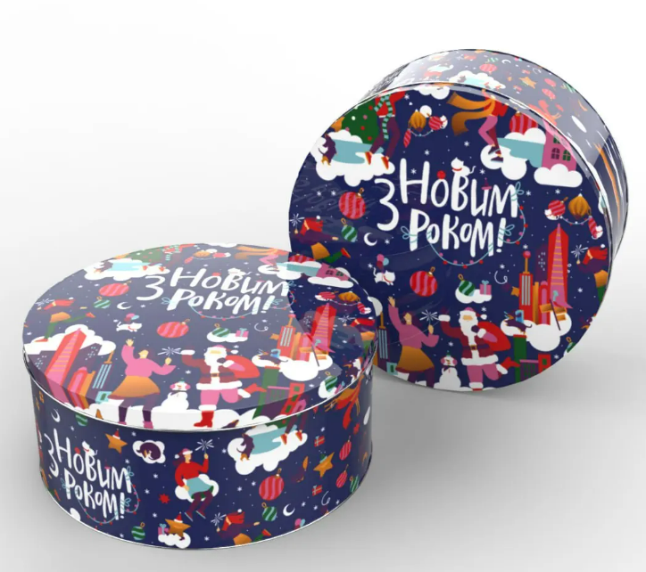 Подарунковий набір СВІТ ТРЕЙДЕР Святковий настрій 702г (з дитячою 3D грою Різдвяні перегони)